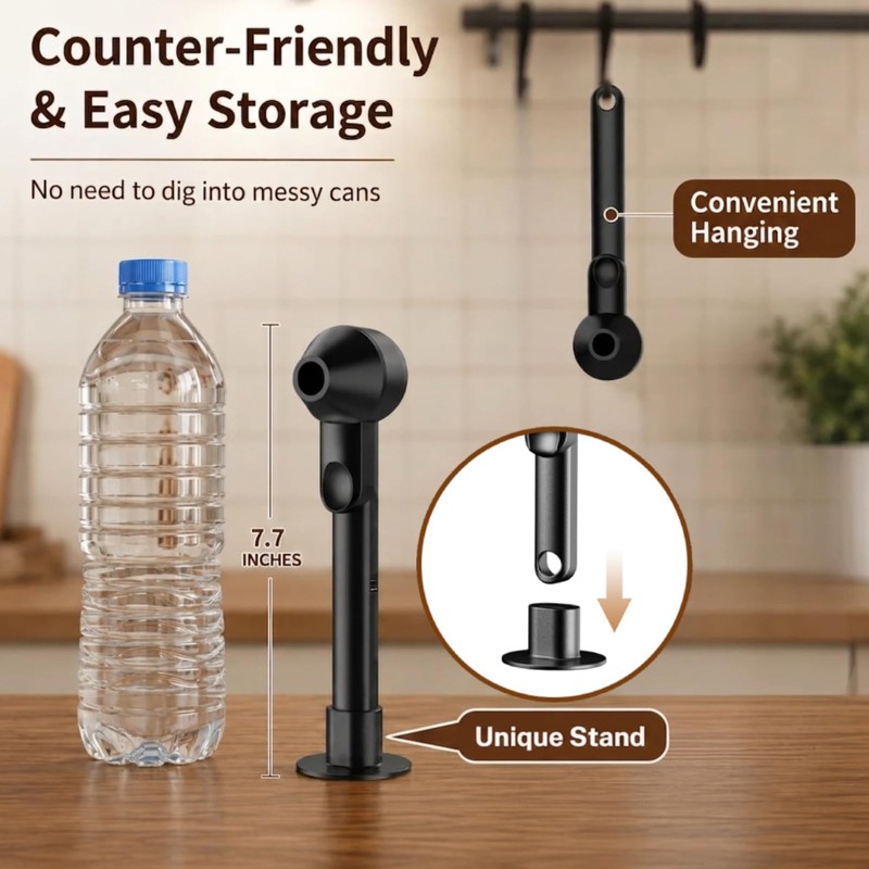 Coffee Scoop with Funnel for Ground Coffee, Protein Powder &