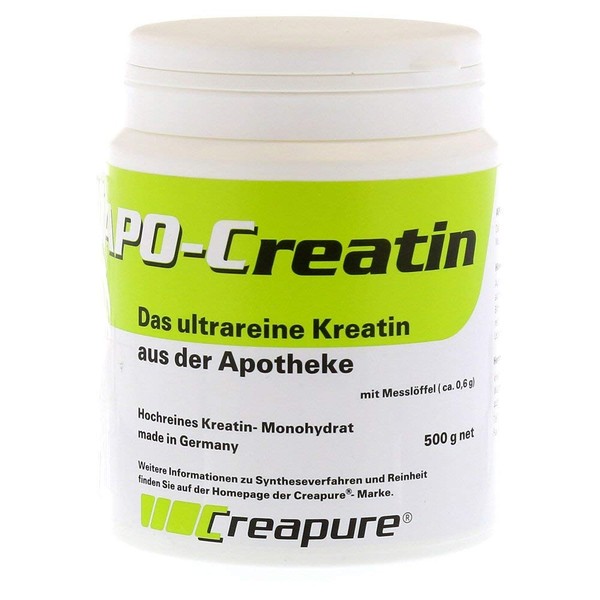 APO Creatine Powder 500 g High Dose Pure Creatine Monohydrate for Muscle Growth Creapure Creatine for Strength Sports Fitness & Bodybuilding