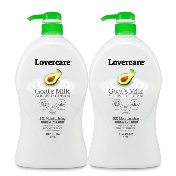 Lovercare 2-PACK Goat's Milk Shower Cream Avocado 2 x 40.7 Fl.Oz.