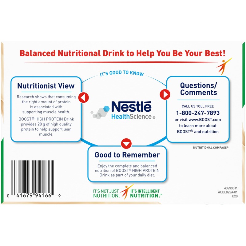 BOOST High Protein Nutritional Drink (Vanilla, 6 count (Pack of