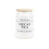 Purely Home Minimalist Ceramic Decaf Tea Canister - Simplistic Black