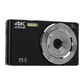 4K Digital Camera, 2.8 Inch 44MP 16X Zoom Anti-Shake Digital Camera with Built In Fill Light, Travel Compact Portable HD Digital Camera for Photography and Video (Black)