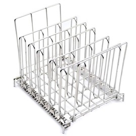 TRIROCK Collapsible Stainless Steel Sous Vide Rack w/ 5 Adjustable Dividers - for Most 12 Qt Containers - Great for Cooking Steak/Lamb/Pork/Fish