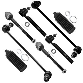 SCITOO 8pcs Front Suspension Kit Outer Inner Tie Rod End w/Steering Boot fit 2008-2013 for Nissan Rogue 2014-2015 for Nissan Rogue Select Sway Bar Link
