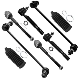 SCITOO 8pcs Front Suspension Kit Outer Inner Tie Rod End w/Steering Boot fit 2008-2013 for Nissan Rogue 2014-2015 for Nissan Rogue Select Sway Bar Link