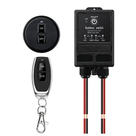 ZHOFONET 12v Remote Control Relay Switch, DC 12V-72V Wireless Switch 328ft Long Range, Waterproof Switch,40A Relay RF Remote Switches for Outdoor Light,Motor