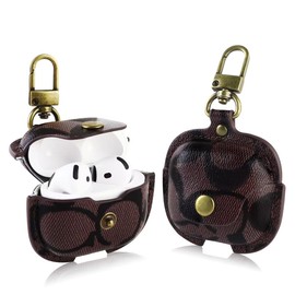 for AirPods 4 Case, Compatible with AirPods 4th Generation Case (2024), Leather Full Body Shockproof Protective Cover for AirPods 4th Generation Case Cover, Random Pattern (B)