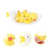 MAGICLULU 6Pcs Adorable Duck Shaped Chopstick Rests Yellow Ceramic Tableware