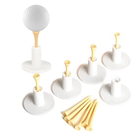 Dgwerko Rubber Golf Holder Set for Driving Range, Golf Rubber Tees Practice for Golf Hitting Mats Outdoor Indoor, 1.5 Inch Holder Tees, Universal with Artificial Turf Golf Mats