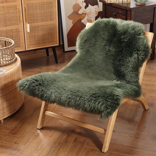IRIWOOL Premium Genuine Fur Sheepskin Rug Real Australia Sheepskin Natural