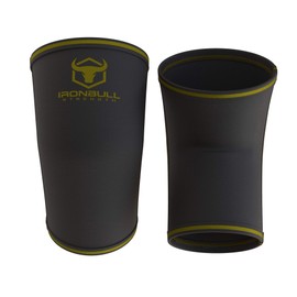 Elbow Sleeves 5mm (1 Pair) - High Performance Elbow Sleeve Support for Weightlifting, Weight Training & Powerlifting - Best Compression Straps - for Men and Women (XX-Large, Black/Green)