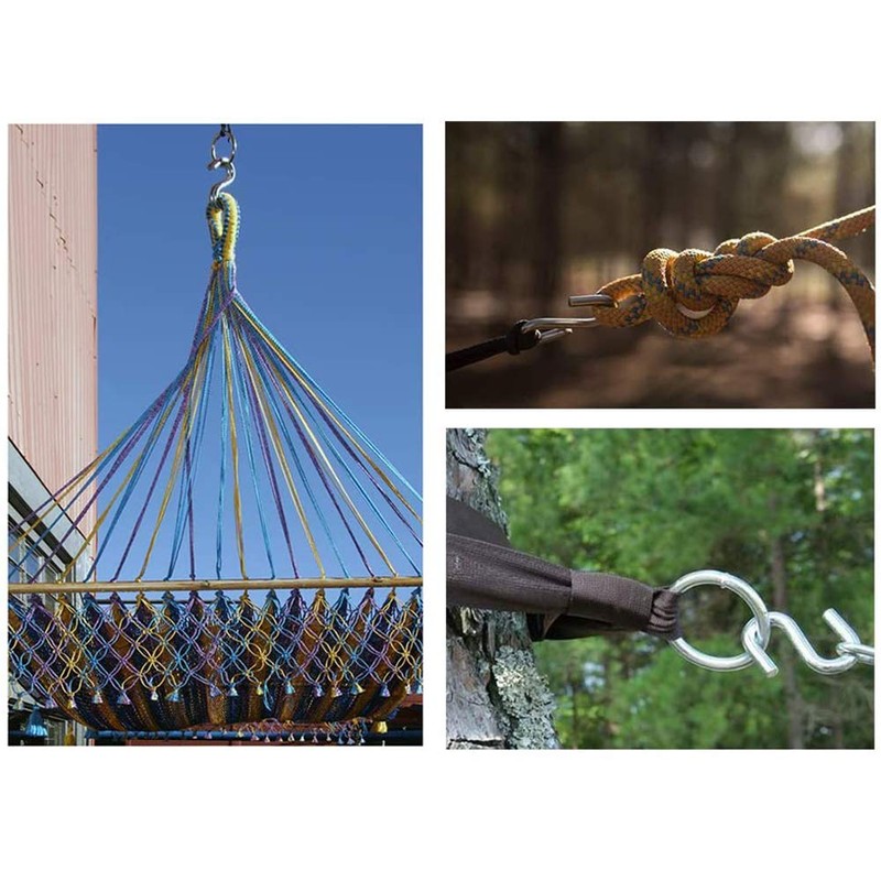 Screws City Heavy Duty S Hook 8mm Thick Hammock S-Hook