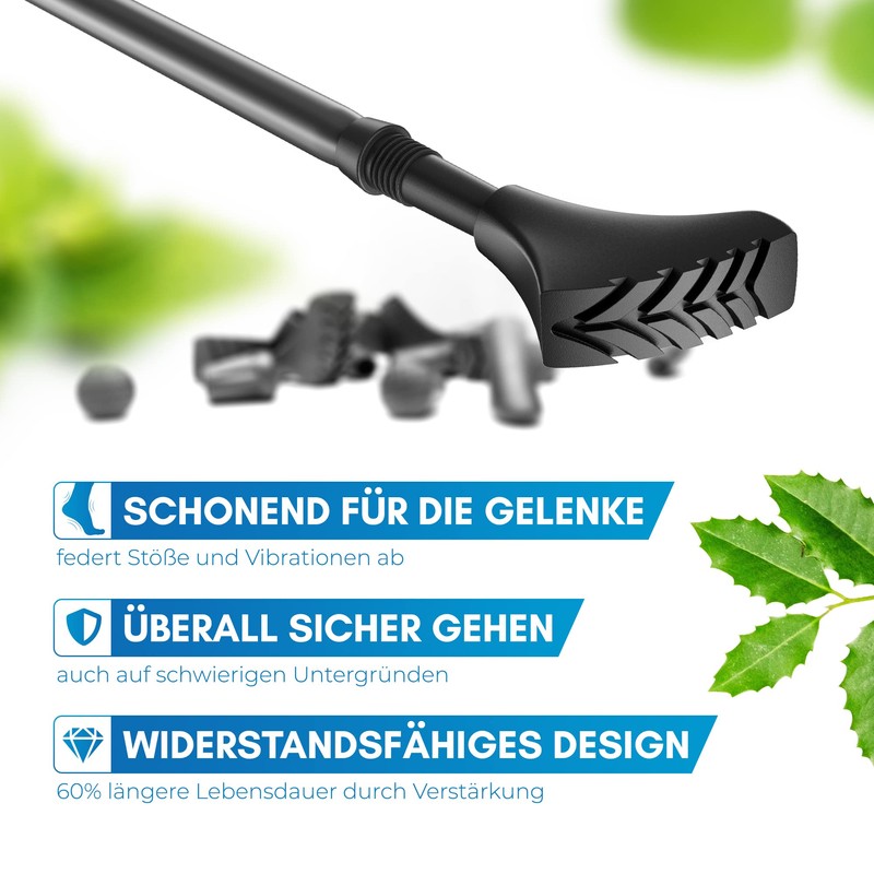 NORDMUT® Nordic Walking Poles Rubber Buffer [Pack of 14] Hiking