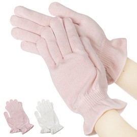 Made in Japan, 100% Silk Gloves, Rough Skin, Good Night Gloves, Silk Gloves (Pink)