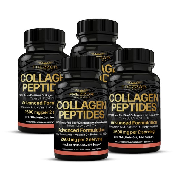 FREZZOR Collagen Peptides with UAF1000+, 100% Grass-Fed New Zealand Cattle