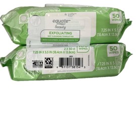 Equate Belleza Exfoliante Facial 120 Unidades Paquete de 2