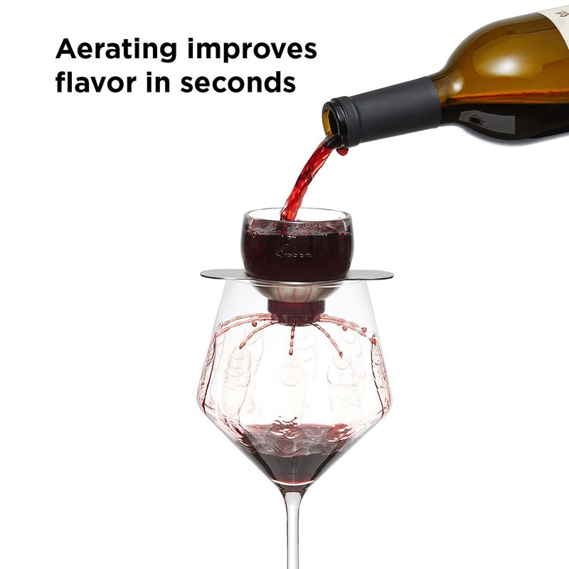 Rabbit Wine, Wine Aerator with Sediment Strainer and Stand, Hand-Free