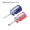 sourcing map 2pcs Short Screwdrivers Set PH2 Phillips SL6 Flat