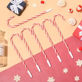 Lezevn Christmas Cane Pen Red Candy Cane Pen Chrsitmas Ballpoint Pen Cute Gel Ink Pens for Christmas Party Favors (25)