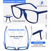 MARE AZZURO Blue Light Blocking Reading Glasses Men Large Square