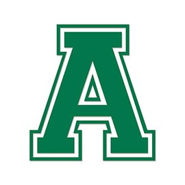 Applicable Pun Varsity Letter A - Vinyl Decal for Outdoor Use on Cars, ATV, Boats, Windows and More - Green 6 Inches Tall