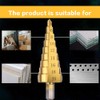 3PCS Step Drill Bit Set High Speed Steel Titanium Coated