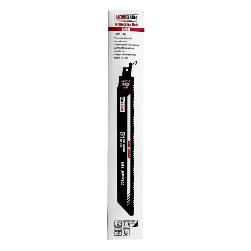 Saxton 228mm Professional Range Carbide Teeth Reciprocating Saw Blade Cast