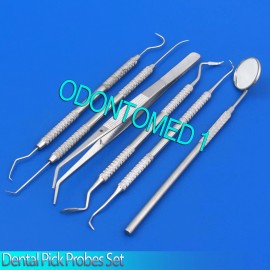 ODM 6 PC SET Dog Teeth Cleaning Tool Dental Pick Probes New