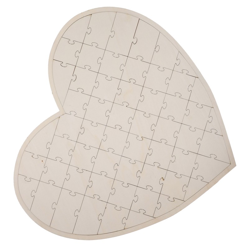 Wooden Heart Puzzle Wedding Games Personalization Message Board Craft Decorations