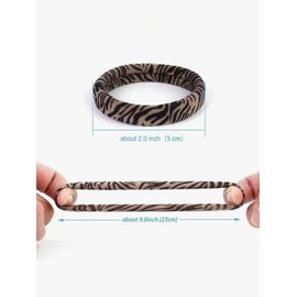 Leopard Pattern Hair Tie, Soft Elastic Hair Tie, Hair Accessories Set for Women & Girls, Rubber Band Suitable for Thick Hair, Ponytail Holder, Work Hairstyles Decoration, Girl  Scrunchie Accessories:_Set1_one-size