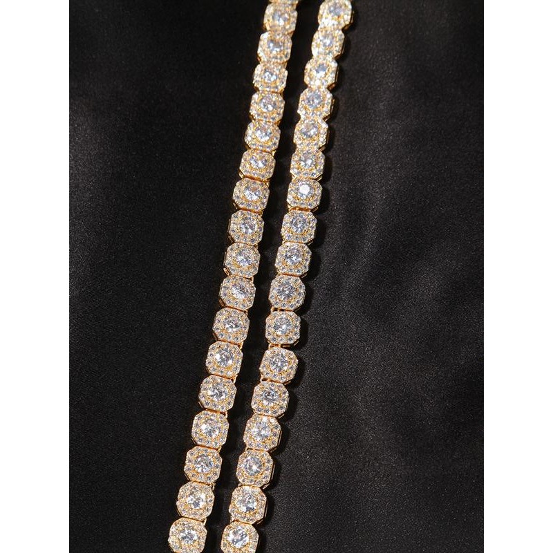 Hip-hop 9mm rock sugar bracelet, copper inlaid zircon hip-hop accessory