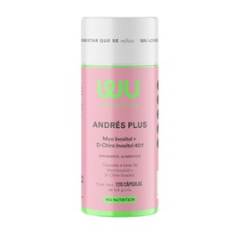 WU Nutrition ANDRÉS PLUS | Myo Inositol Puro y D-Chiro Inositol 40:1 | Suplemento para Mujer | Balance Femenino Premium | Vitaminas para Mujer | Capsulas Balance | 120 Cápsulas | 2 meses de consumo