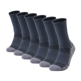 Compression Socks for Mens and Womens 3 Pairs Winter Warm Running Athletic Socks Hiking Black Arch Support Crew Socks Dark Grey S