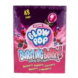 Charms Blow Lollipops Bursting Berry - 48 Count