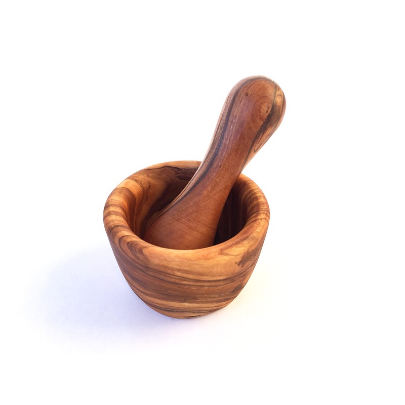 Mini Mortar with Pestle, Kitchen Mortar, Spice Mortar, Handmade Olive