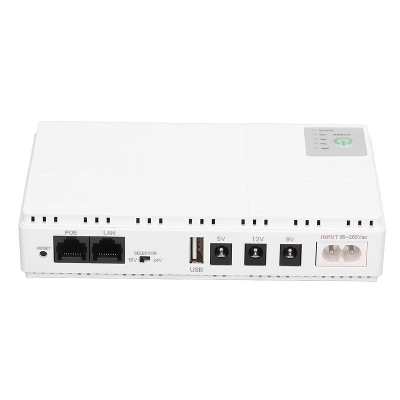Mini UPS Battery Backup 10400mAh 5V 9V 12V POE 15V