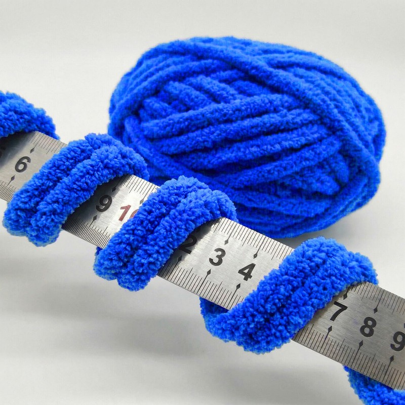 Chunky Chenille Yarn for Crocheting & Knitting, Jumbo Thick Soft
