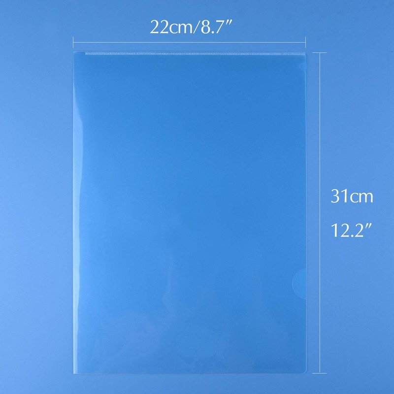 FEPITO Pack of 60 A4 Cut Flush Folders, Plastic Film