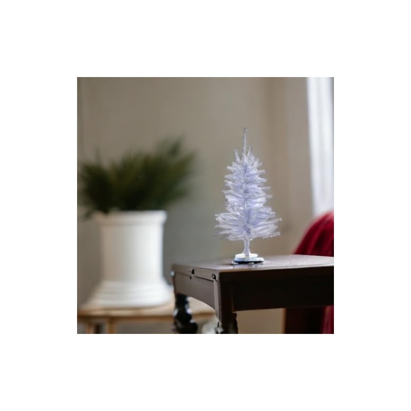 Kurt S. Adler Silver Tinsel Miniature 18 Inch Christmas Tree
