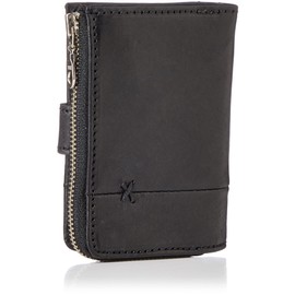 Lee 320-1752 Maya Berry Key Case, Keyless, Card Holder, Coin Purse, Dyed, Italian Leather, black