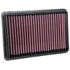 K&N Filtro de aire del motor: alto rendimiento, premium, lavable,