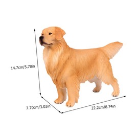 Kisangel Golden Retriever Figurine Realistic Animal Model for Educational for Imagination Development Home and Office Decoration Lightweight and Portable