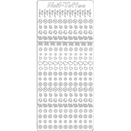 Nail Art Peel Off (Peel) Stickers for Nails, White