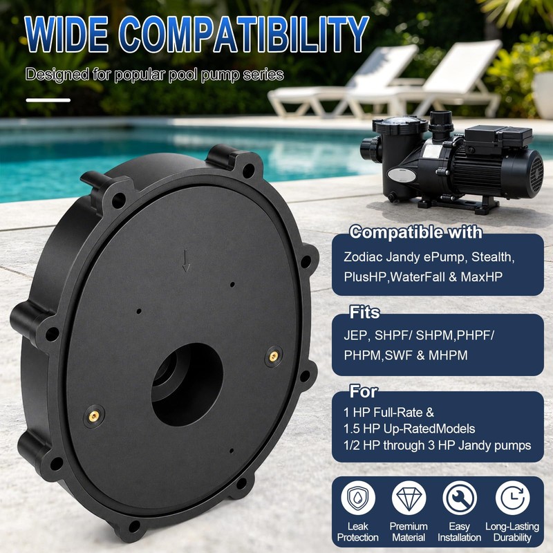 R0445200 Pool Pump Backplate Replacement Kit with Mechanical Seal, O-Ring