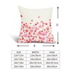 Valentines Day Pillow Covers 18x18 Inch Pink Love Heart Throw