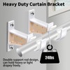 Curtain Rod Holder, Curtain Rod Bracket, Set of 4 Rod