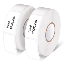 2000 Pcs Removable Freezer Labels, 1" x 2" Blank Label Stickers with Perforation Line Waterproof Oil Resistant Sticker Labels for Food Containers Jars Bottle