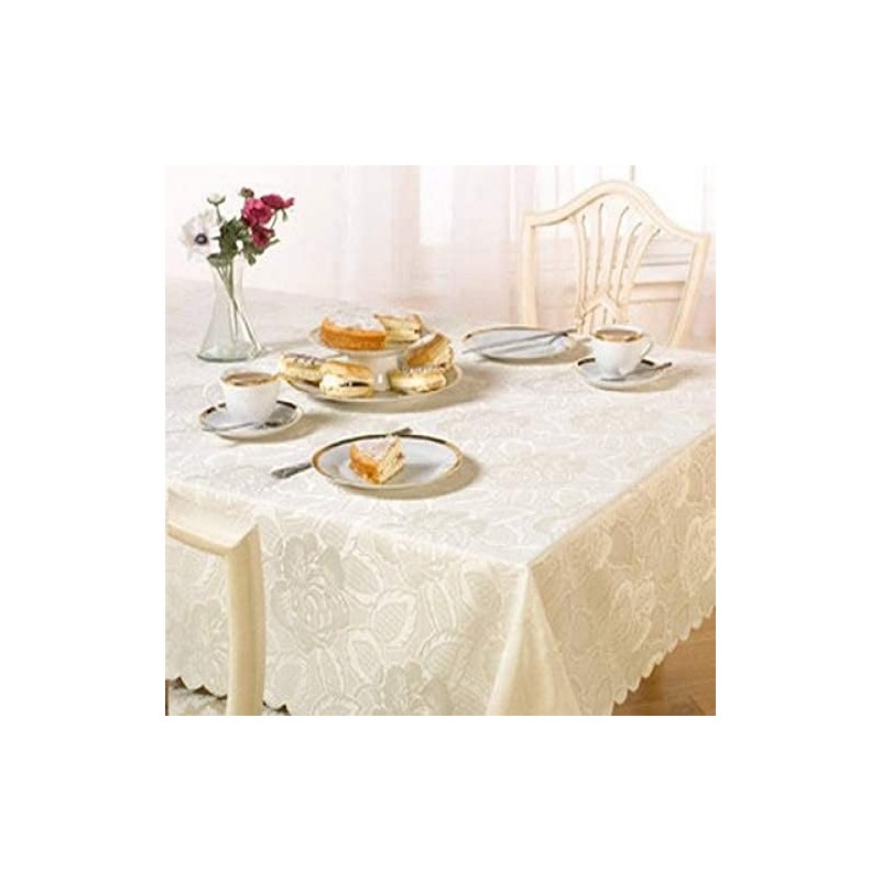 Emma Barclay Damast Rose Jacquard Tischdecke, 132 x 178 cm,