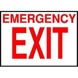 Aluminum Horizontal Metal Sign Multiple Sizes Emergency Exit OSHA Ansi Red with Border Weatherproof Street Signage 14x10Inches