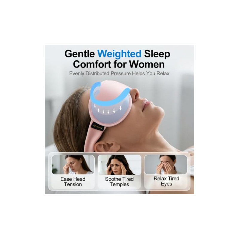 Weighted Eye Masks for Sleep: 3D Contoured Blackout Sleep Mask